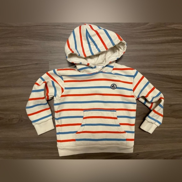 Petit Bateau Striped Hoodie - Red, Blue, White size 6 - Picture 5 of 7